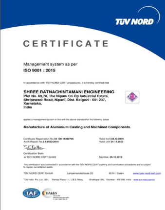 Certifications SRE Industries